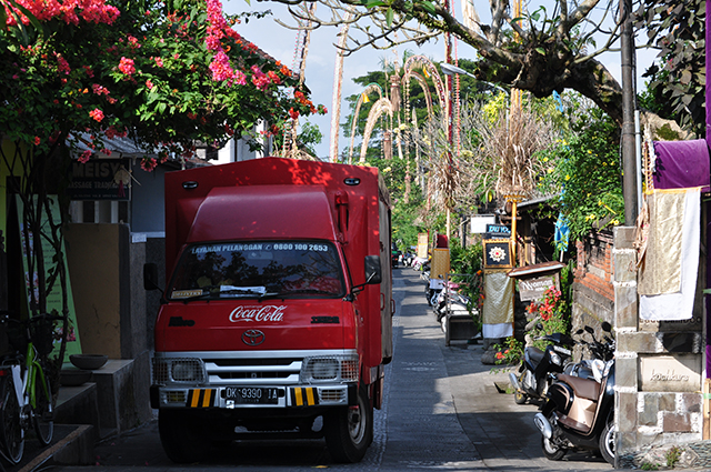 Just up the road from Starbucks, these global icons seem unavoidable.