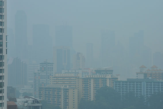 Forest Burning and haze in Indonesia, Malaysia and Singapore.