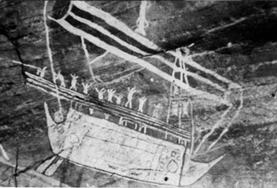 Macassan Perau and crew featured in indigenous Arnhemland rock art