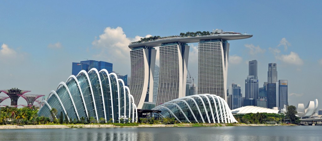 Marina Bay, part of the Singapore Straits in 1972